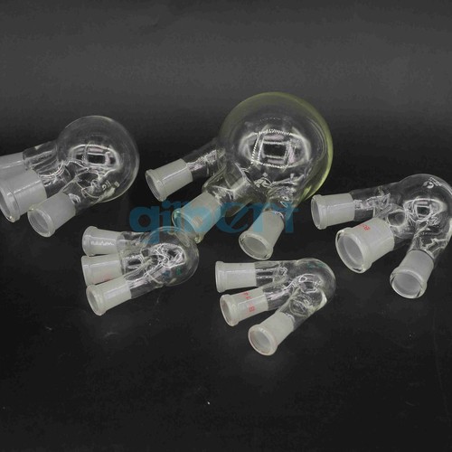 10/25/50/100/250/500/1000ml 3 Necks Joint GG17 Glass Flask Round Bottom Lab - Picture 5 of 35