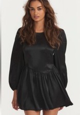 NWT! LoveShackFancy Garcia Mini Dress Black Size 6