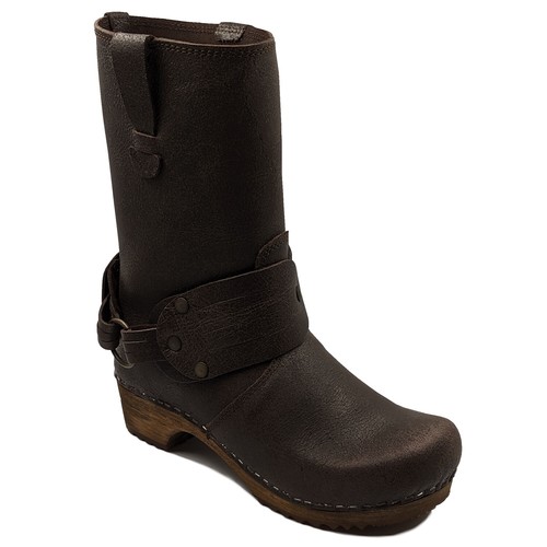 Sanita 'Mohawk' Danish Clog Boots in Antique Brown (Art:452203) - Wooden - Picture 2 of 4