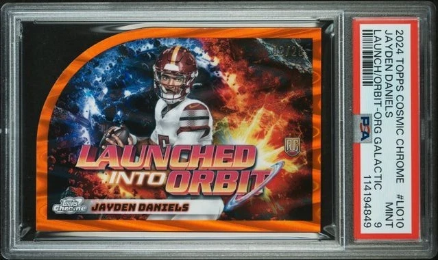 Jayden Daniels Topps Cosmic Chrome Launched Into Orbit #LIO10 Orange Galactic