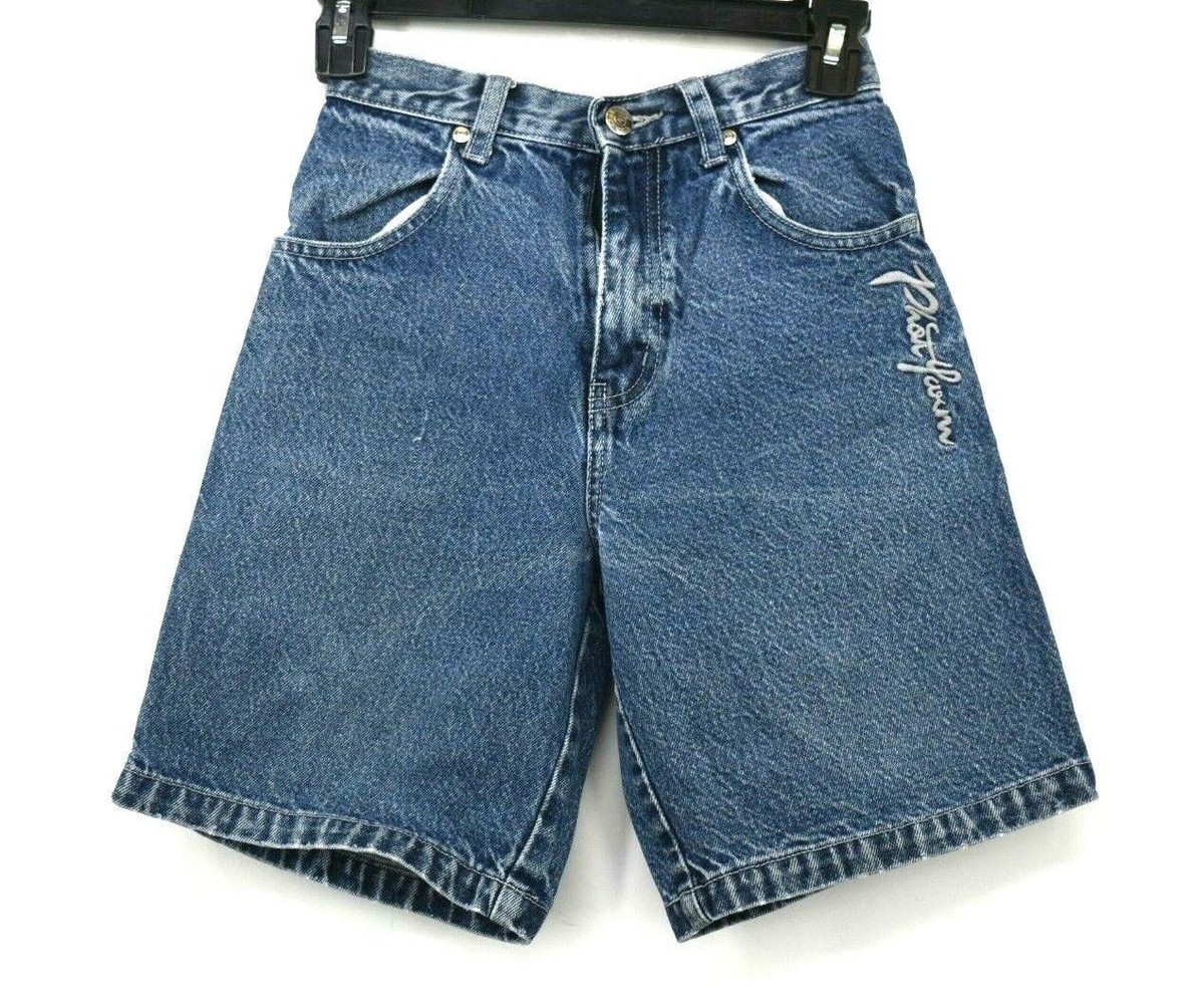 Phat Farm Boys Medium Denim Button & Zip Cotton Embroidered