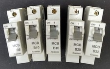 Crabtree Starbreaker MCB's S.P 40A, 32A, 20, 16A, 10A, 6A  BS3871 All Type B M6
