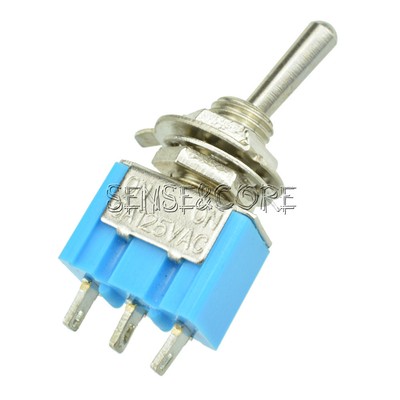 2/5/10PCS Mini MTS-102 3-Pin SPDT ON-ON 6A 125VAC Miniature Toggle Switches Blue
