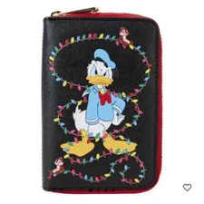 Loungefly Disney Mickey & Friends Christmas Light Decorations Zip Around Wallet