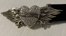 Harley Davidson Rhinestone Belt Bucket With Studded Belt Womens XL Belt