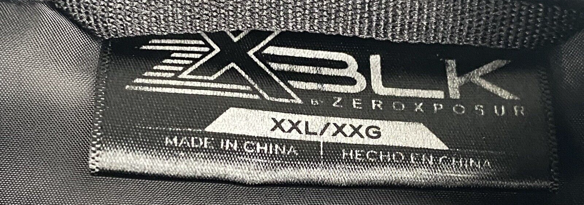 Zeroexposur ZX BLK Navy Blue Heavyweight Waffle Zip Up Jacket Mens