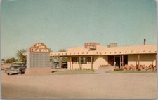 ROSWELL, New Mexico Postcard LA CIMA STEAK HOUSE Restaurant Hwy 70 Roadside 1953
