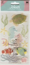 Jolee's Boutique 3-D Vellum SEA HORSES Ocean Turtle Theme 70133 Fast FREE Ship!