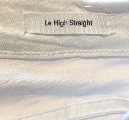 Frame Denim Le High Straight Leg Jeans Blanc White SZ 31 Stretch Casual Womens - Picture 6 of 10