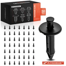 A-Premium 50Pcs 11.11 mm Nylon Bumper Fascia Retainer Fasteners Push-Type for GM