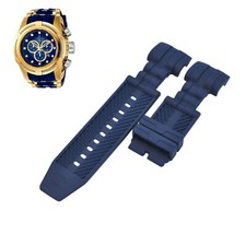 Bolt 90016 26mm Blue Rubber Watch Strap For Invicta