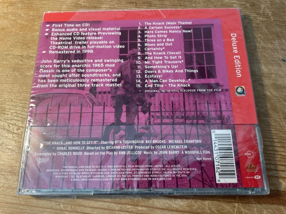 THE KNACK... AND HOW TO GET IT (John Barry) OOP Ryko Soundtrack Score CD SEALED - Image 2 of 2