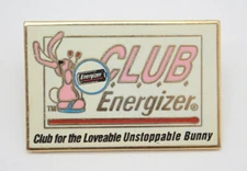 Club Energizer Club For The Loveable Unstoppable Bunny Vintage Lapel Pin