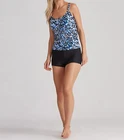 Ladies size 22  tankini top black boyleg bottom bathers Millers Brie NEW 635