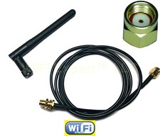 1 x Dual Band 2.4GHz 5GHz 2dBi RP-SMA Wireless Antenna Plus 1M RG174 Cable