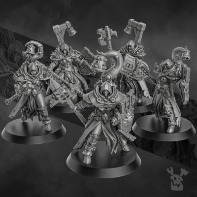 Set of 5 Blightshield Witches Squad - DakkaDakka Store/Sci-fi/Tabletop Miniature