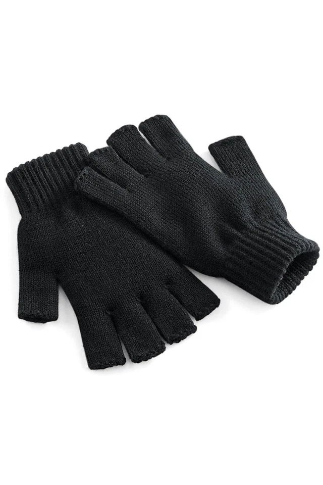 MIVARO Handschuhe ohne Finger Winterhandschuhe fingerlos Strickhandschuhe Warm Winter