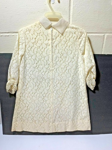 Vintage Retro 1960's Little Girls Mod dress flower girl First Communion - Picture 2 of 6