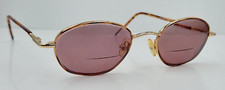 Vintage Flexplus 61 Brown Gold Oval Metal Sunglasses Hong Kong FRAMES ONLY