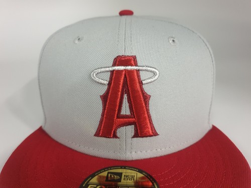 New Era MLB Anaheim Angels Metallic City 2 Tone 59FIFTY Fitted Cap Hat NewEra - Picture 2 of 6