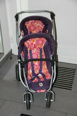 BAYER CHIC 2000 Puppen Doppel Kinderwagen Tandem-Buggy Vario TWINNY lila  OVP | eBay.de