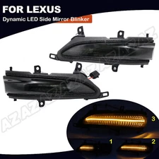 Dynamic Smoked LED Side Mirror Light Blinker For Lexus GX460 10-18 LX570 J200