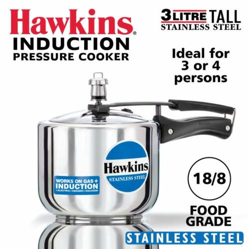 Olla a presión Hawkins de acero inoxidable de 3 L de altura base de inducción cocción rápida - Imagen 2 de 4