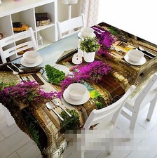 3D Flowers 402 Tablecloth Table Cover Cloth Birthday Party AJ WALLPAPER UK Lemon