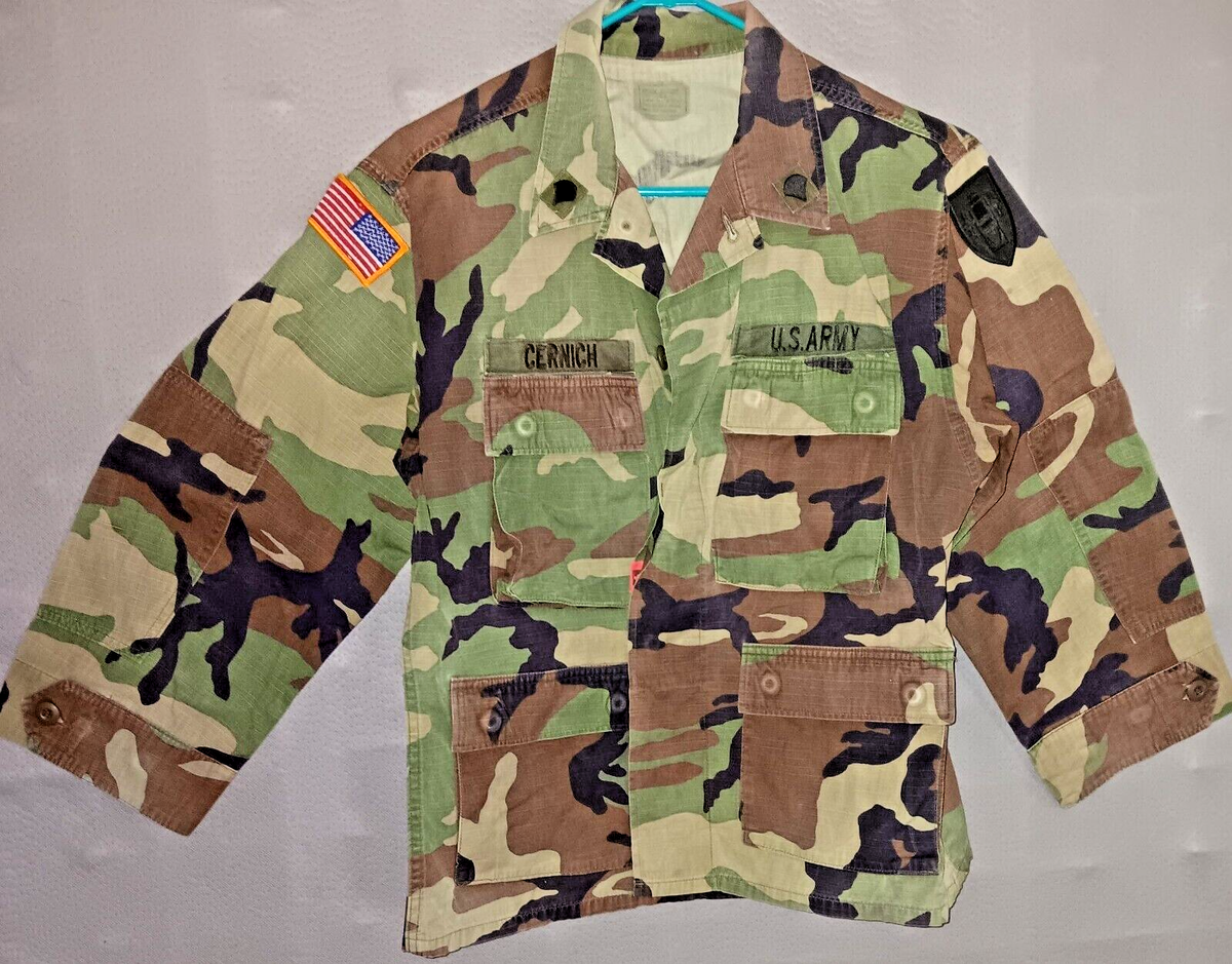 VTG 90s U.S. Army Patch Badge Military Jacket Long Sleeve VTG 90s U.S. Army Patch Badge Military Jacket Long Sleeve