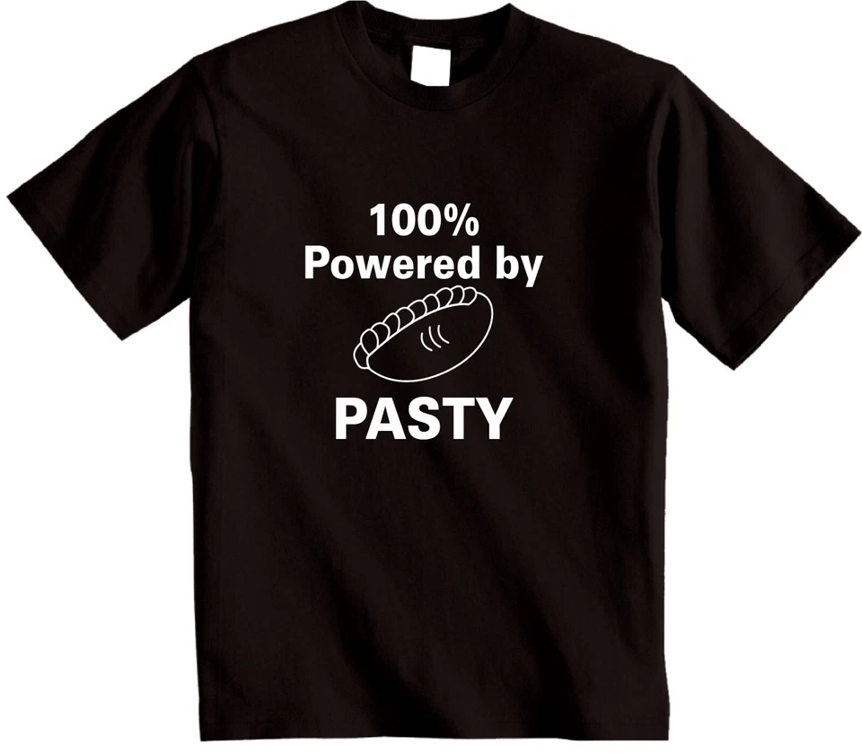 100 percent powered by PASTY Cornwall T-shirt Cornish T Shirt as seen on BGT - Image 3 of 4