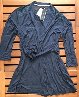 Tommy Hilfiger Womens Bianca Cotton Modal Robe Medium