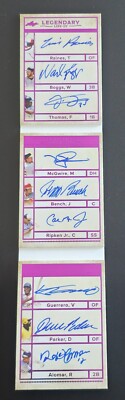 2023 Leaf Legendary Lineup McGuire Ripken Bench Thomas Boggs & More Auto Book /5