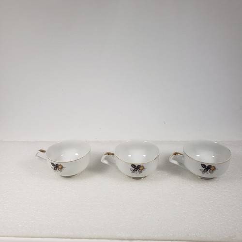 VTG UCAGCO China Japan 3 Cups & 4 Snack Plates Gold Roses & Trim - Picture 17 of 23
