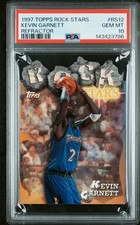 Kevin Garnett 1997 Topps Rock Stars Refractor PSA 10 GEM MINT #RS12 Fresh Slab