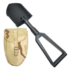 USGI Gerber 2000 NEW Entrenching E Tool Trifold Shovel & USED Pouch Case 3-Color