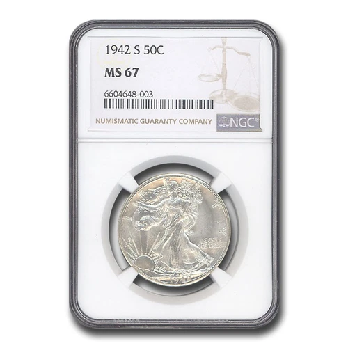 1942-S Walking Liberty Half Dollar MS-67 NGC