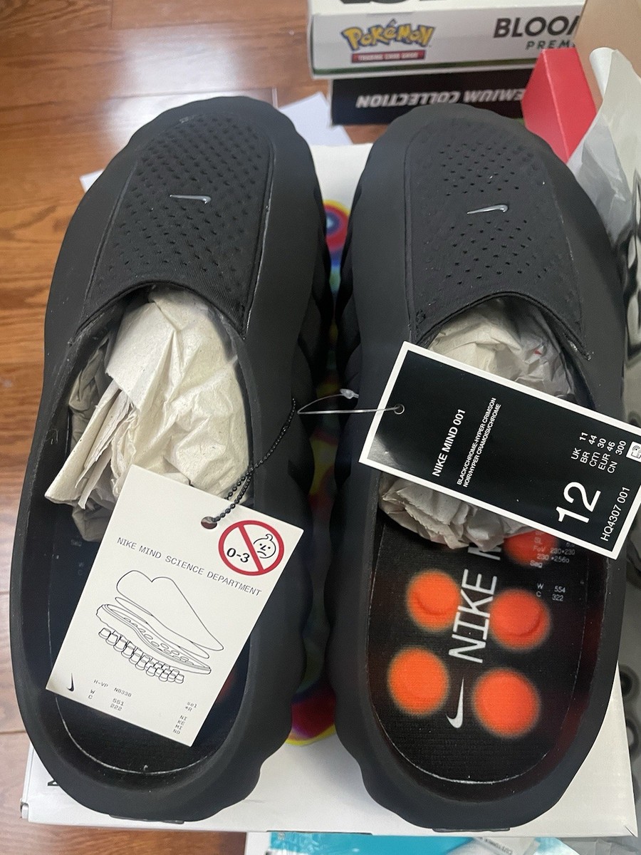 Nike Mind 001 Slide Black Chrome Men's Size 12 Brand New Next Day