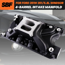 Dual Plane Intake Manifold For Ford Small Block Windsor 351w 5.8l V8 Black Dual Plane Intake Manifold For Ford Small Block Windsor 351w 5.8l V8 Black