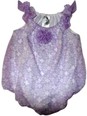 Baby Lavender & White Bubble Romper Creeper {Infant Size 9 months] NEW FREE Ship