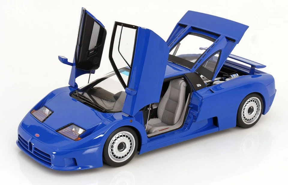 KK Scale 1:12 BUGATTI EB110 BLUE 1991 (OPENING DOORS/BONNET) - Image 2 of 4