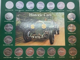 Set Coins Shell Historic Cars. 20 coins excellent and Incredible collecction.