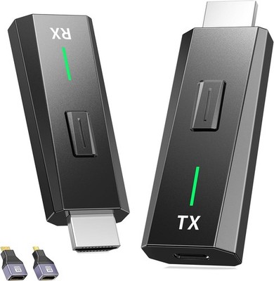 EVATEK Wireless HDMI Transmitter and Receiver 1080P, 2,4G&5G Dual Band HDMI Wire