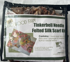 Pagewood Farm Tinkerbell Needle Felted Silk Scarf Kit Partially Complete