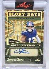 2014 Topps Chrome Superfractor Odell Beckham Jr Autograph Surfaces, Sells 15