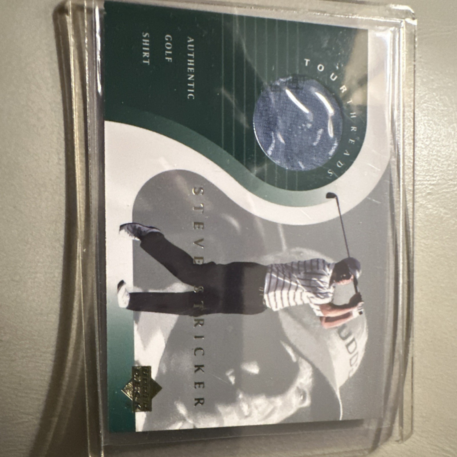 Upper Deck 2001 Tour Threads Memorabilia Golf Shirt Steve Stricker Card