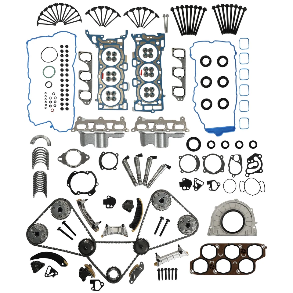 Kit de cadena de distribución con VVT, cojinete, juego de juntas de culata para Buick Cadillac CTS 2,8 3,6 L Foto 3 de 4