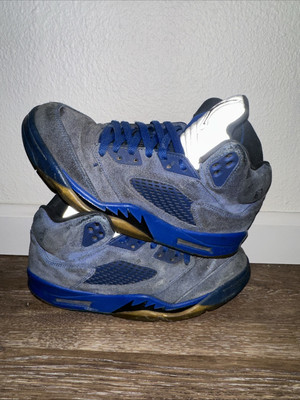 Air Jordan 5 Retro Blue Suede Men\'s Nike 136027-401 2017 Sz 12 Sz 12 Nike Air Jordan 5 Retro Blue Suede Men main image 2