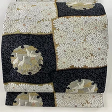 Obi FUKURO OBI Masterpiece Snow Ring Chrysanthemum Gold and Silver Thread Foil I