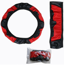 Car Steering Wheel Cover Red Black Leather Anti-slip For Carbon Fiber Car Steering Wheel Cover Red Black Leather Anti-slip For Carbon Fiber