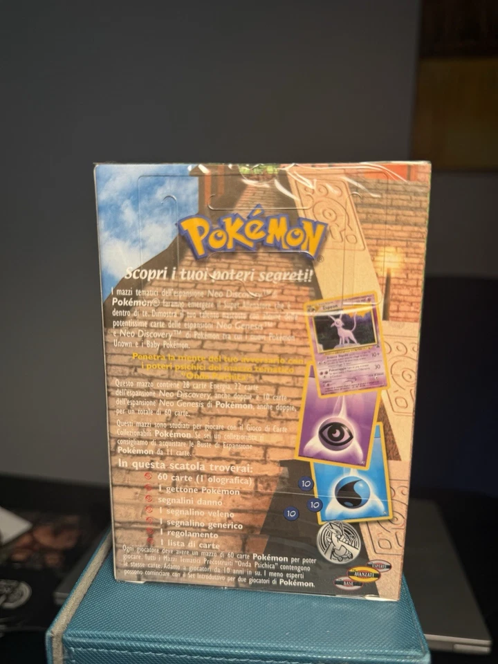 Pokemon Mazzo Tematico Neo Discovery Sealed ITA Onda Psichica 2001 Wizard MINT - Immagine 4 di 4